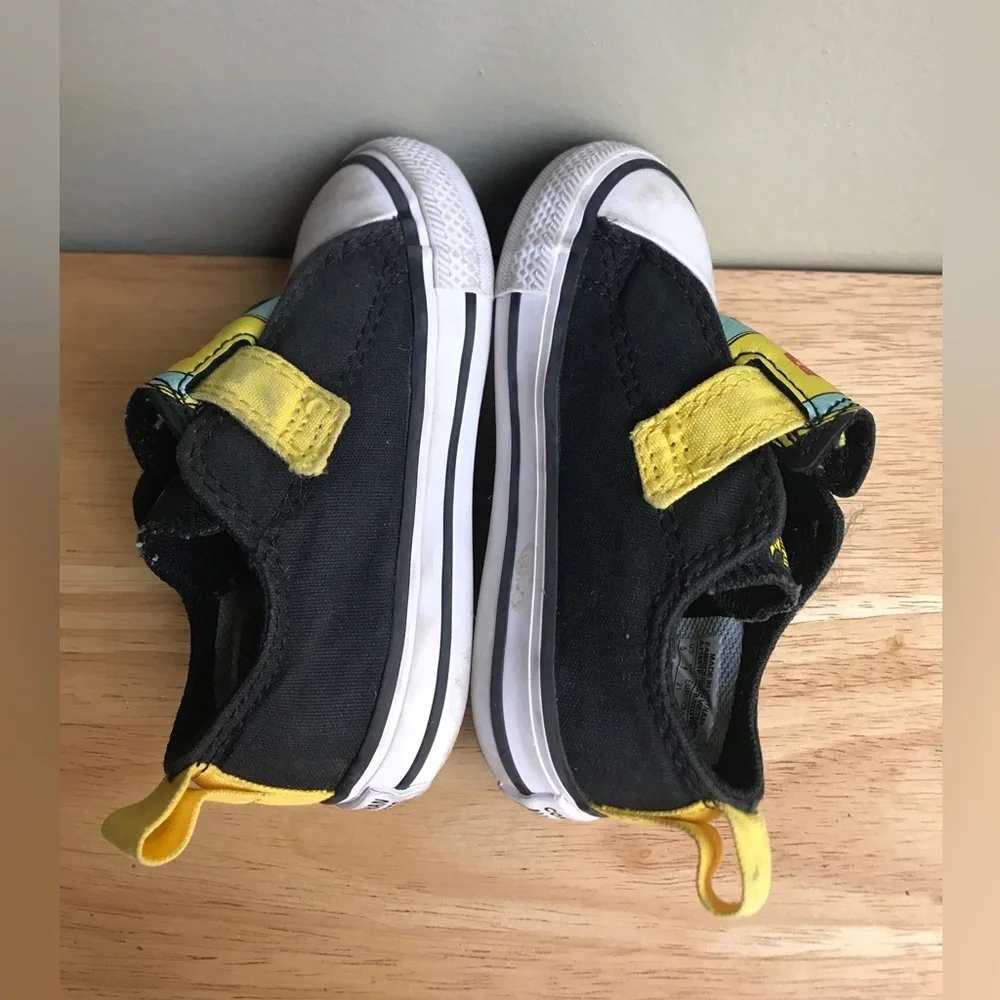 Transformers X Converse Black Yellow Velcro Sneakers Size: US Toddler 5 EUR 21
